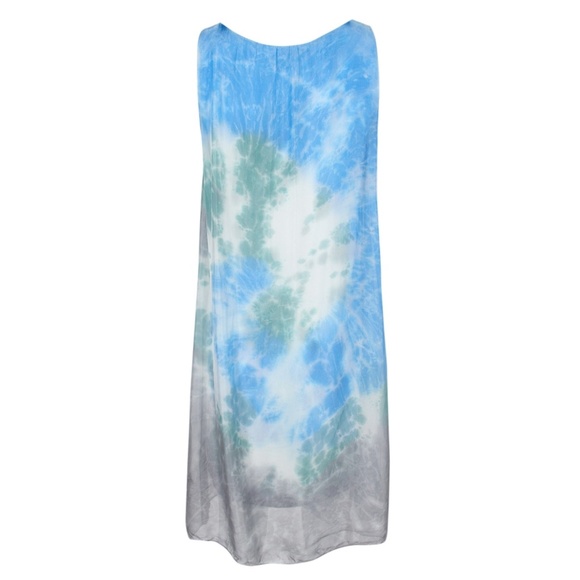 CARRÈ NOIR Scoop Neck Sleeveless Multi Print Shift Dress - Picture 2 of 6